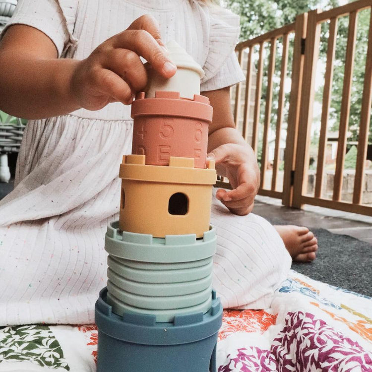 Food Grade silicone stacking cups & teethers for babies and toddlers
