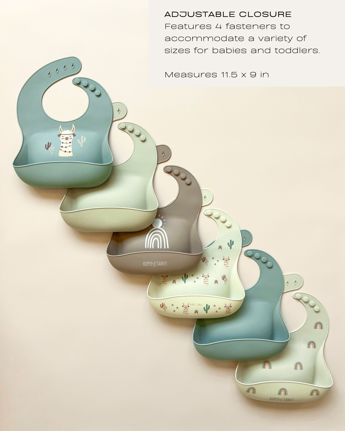 Silicone Baby Bibs (Llama)
