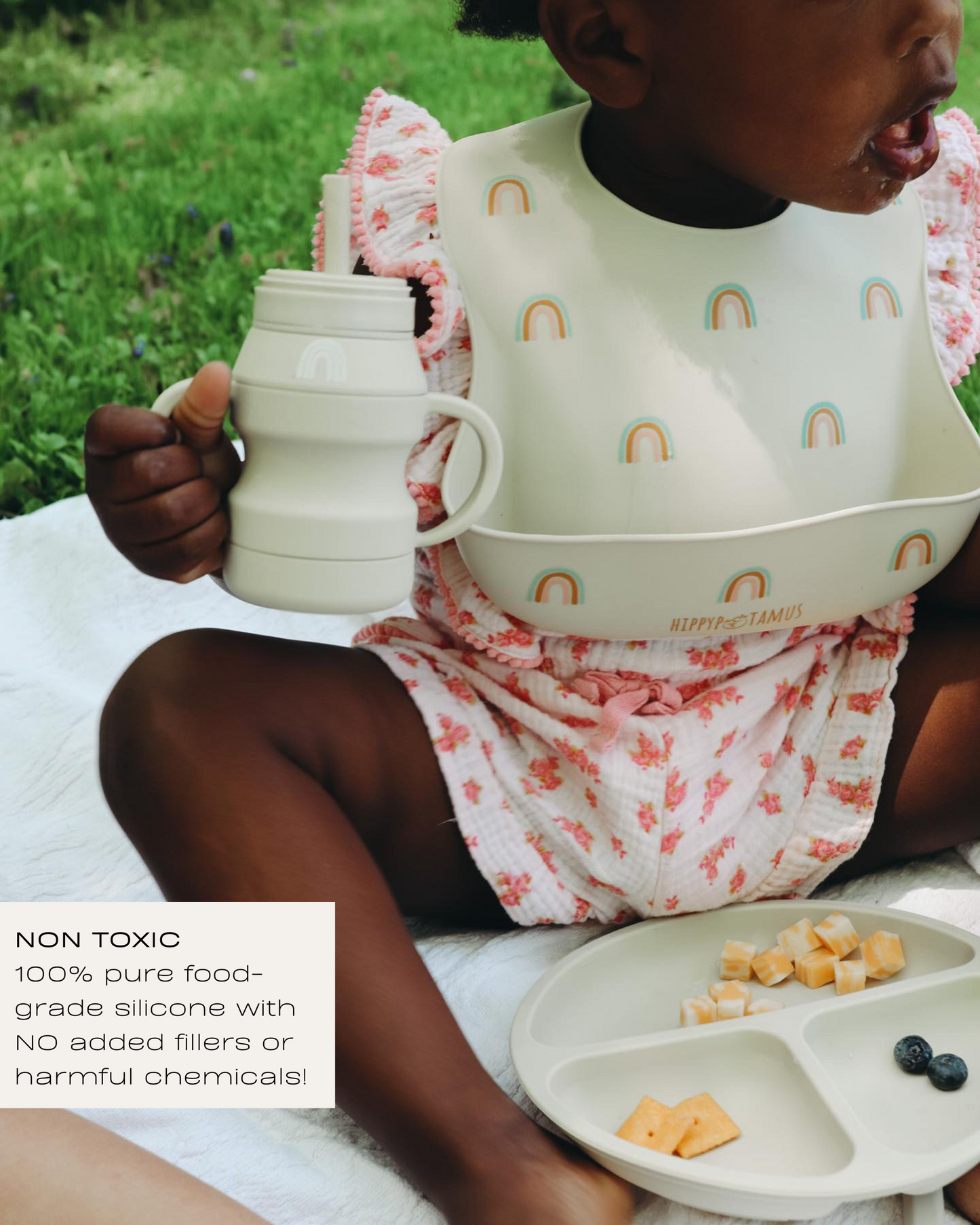 Silicone Baby Bibs (Sage / Nude / Fog)