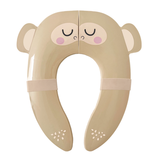 Foldable potty training seat for toddlers with silicone joint covers to prevent pinching