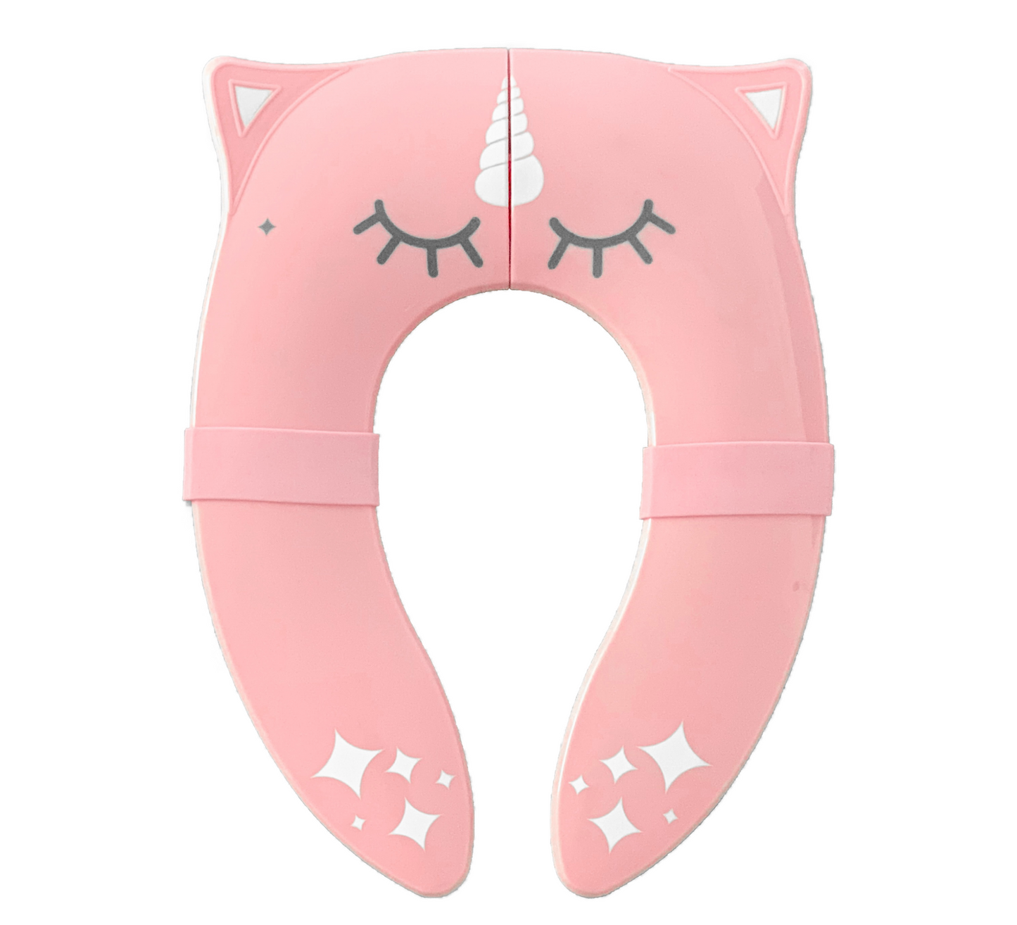 Foldable potty training seat for toddlers with silicone joint covers to prevent pinching