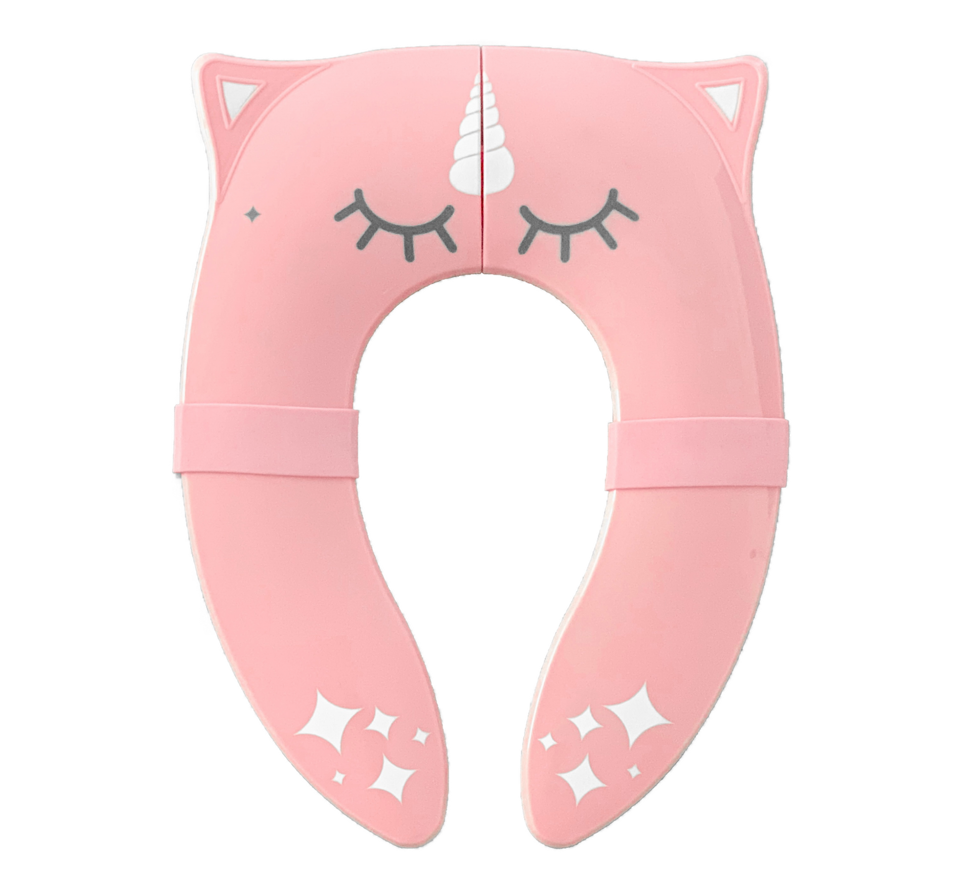 Foldable potty training seat for toddlers with silicone joint covers to prevent pinching