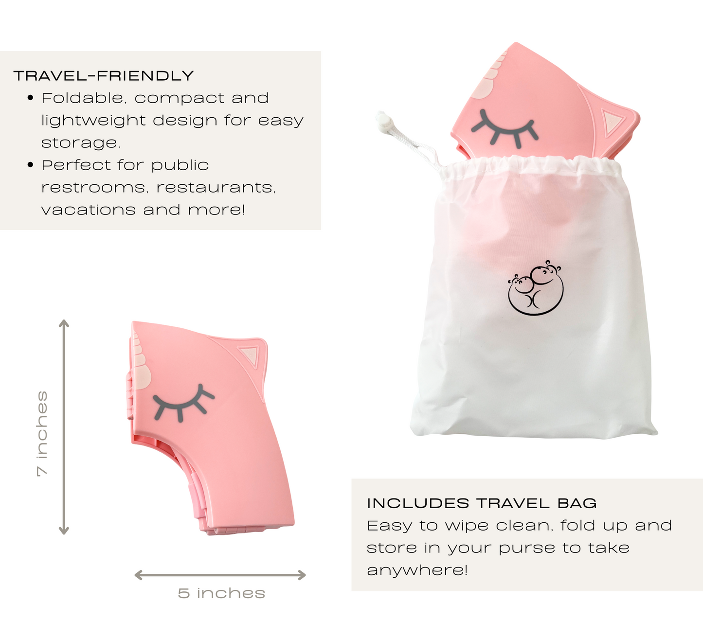 Travel Potty Seat (Pink Unicorn)