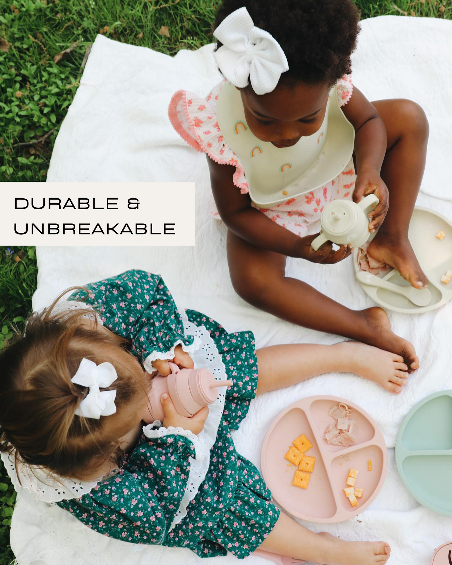 Suction Plates with Lids (Fog / Sage / Taupe)