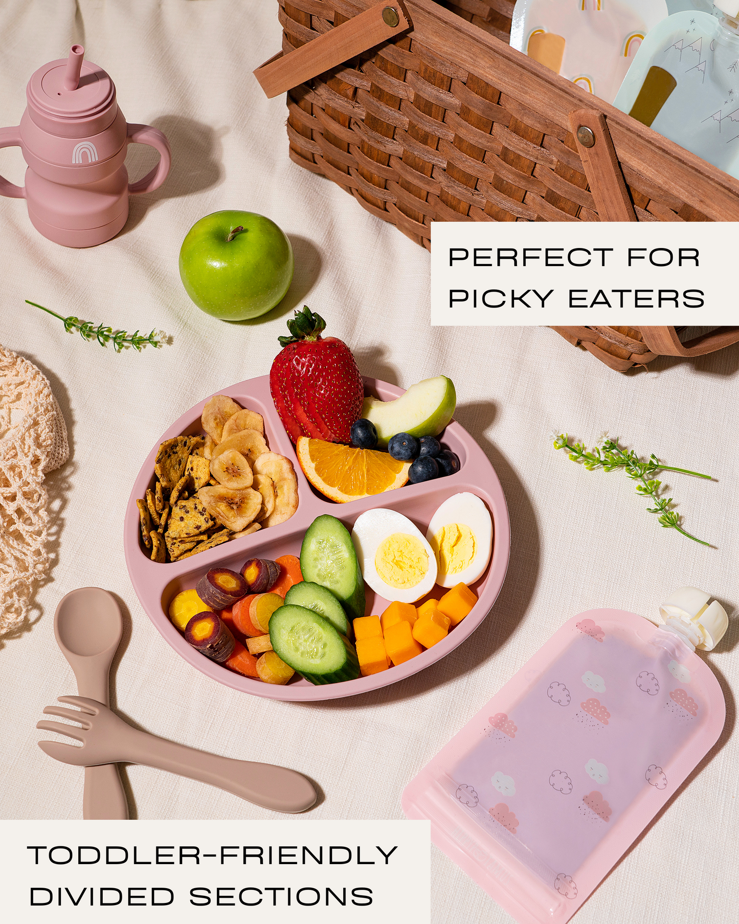 Silicone Suction Plates (Pink / Mint / Lavender)