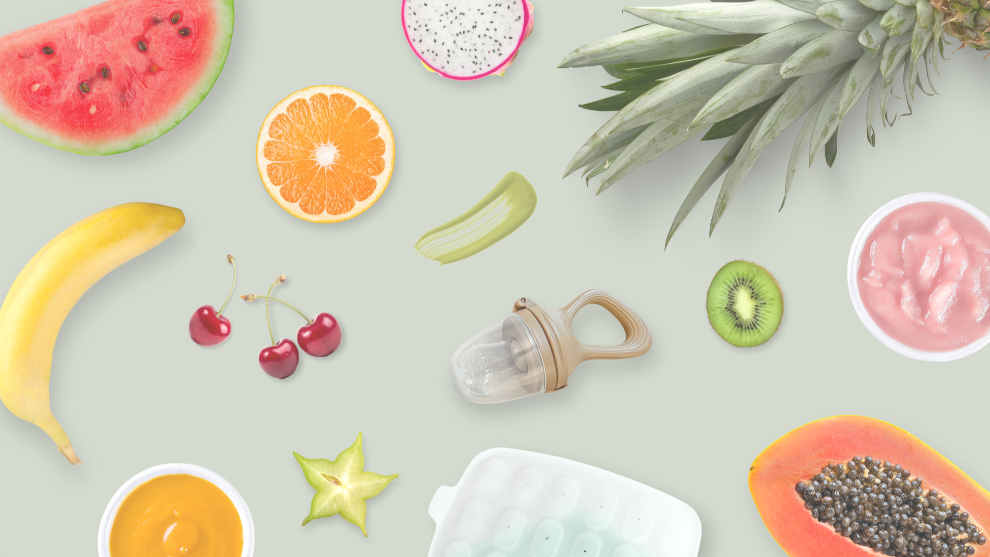 baby food feeder and silicone freezer tray