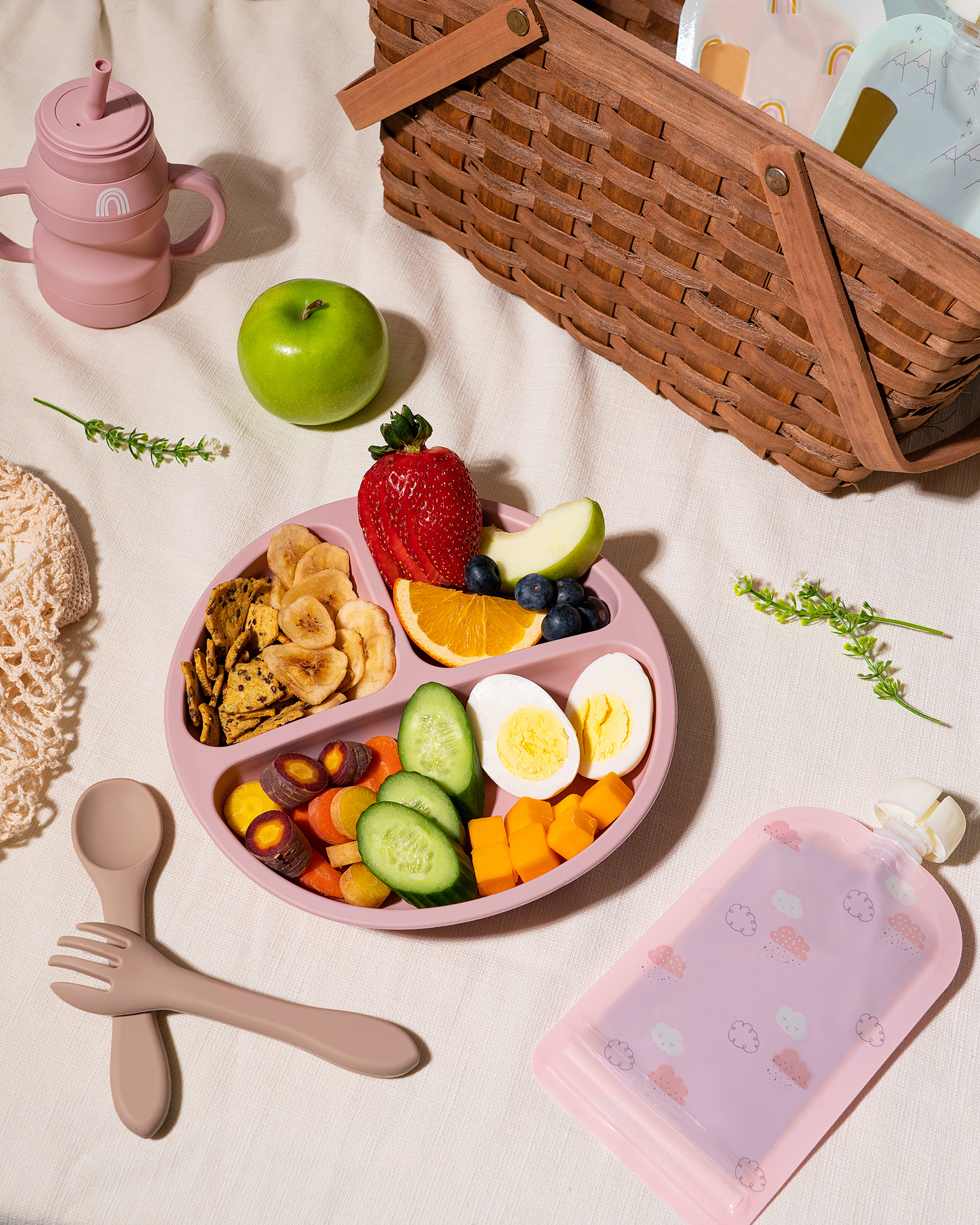 Silicone Suction Plates (Pink / Mint / Lavender)