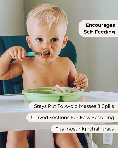 Silicone Baby Feeding Set (Sage / Sand)