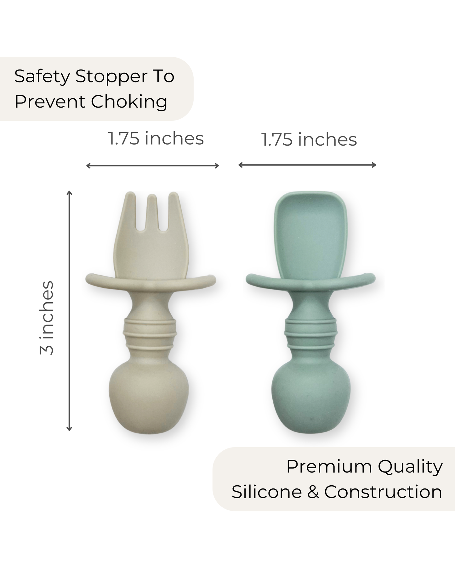 Silicone Baby Feeding Set (Sage / Sand)