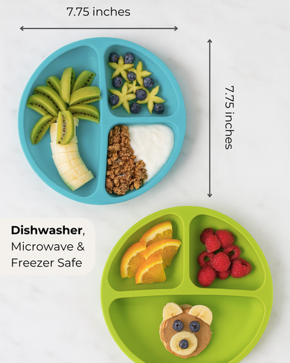 Silicone Suction Plates (Sage / Nude / Blush)