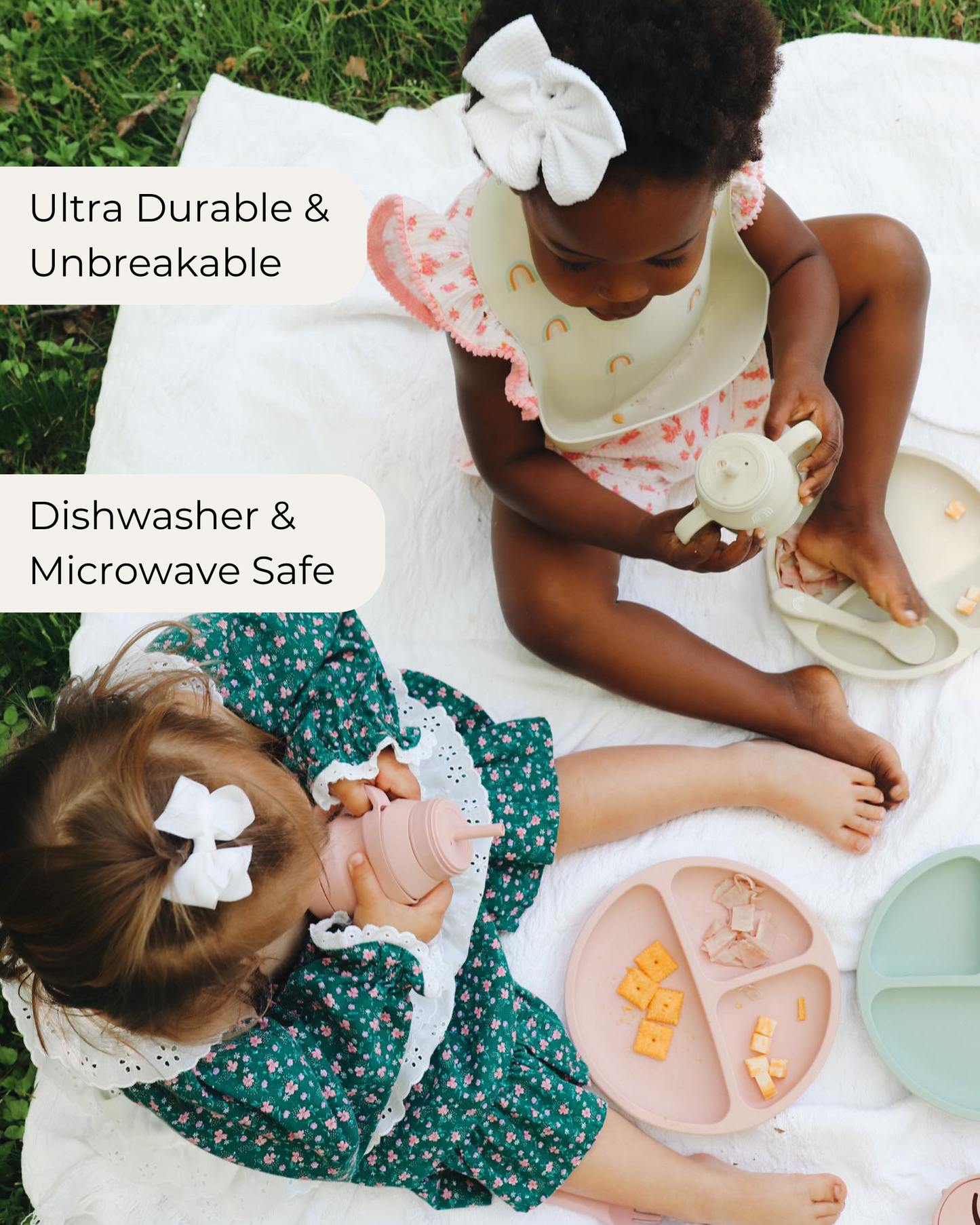 Silicone Baby Feeding Set (Sage / Sand)