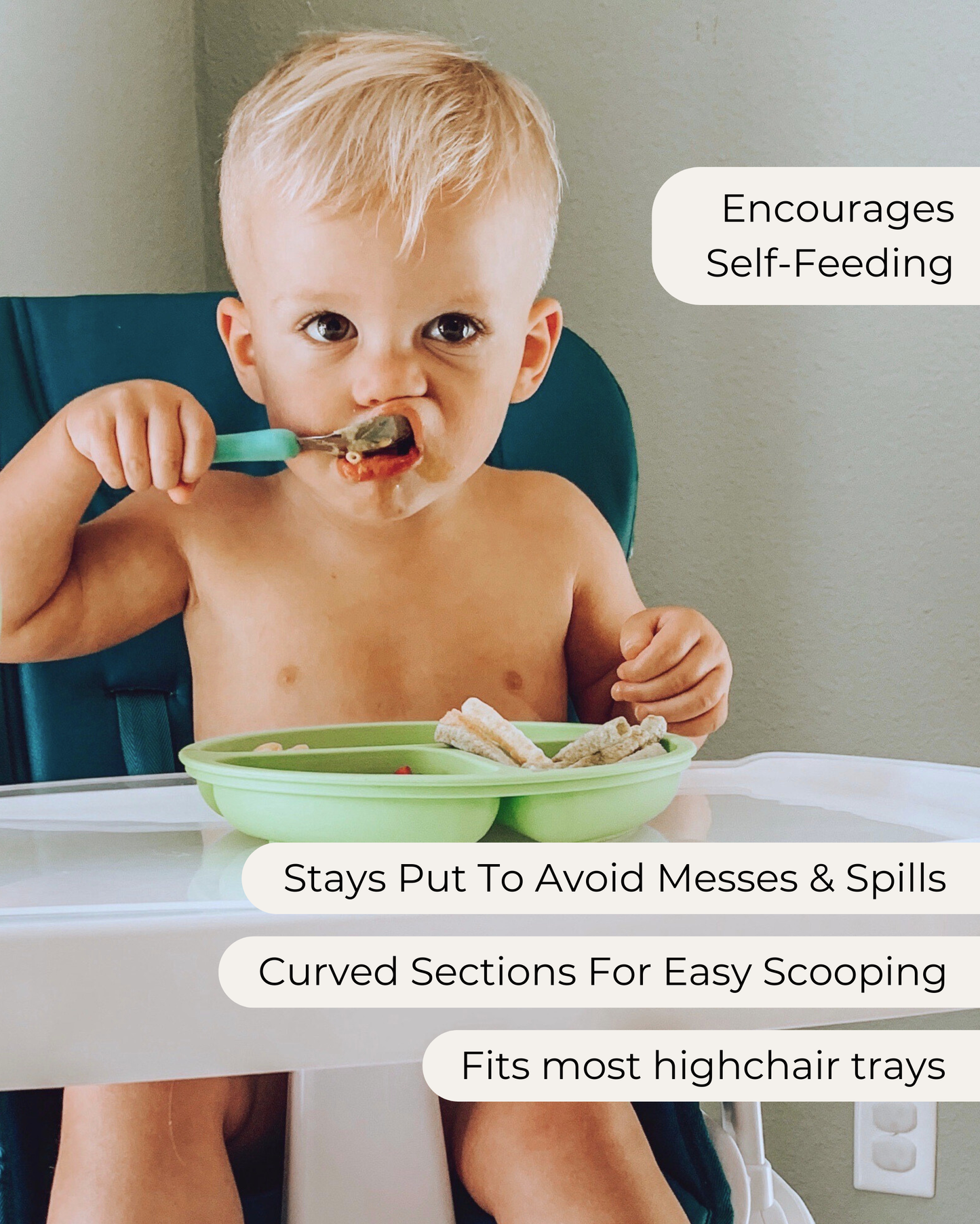 Silicone Suction Plates (Sage / Nude / Blush)