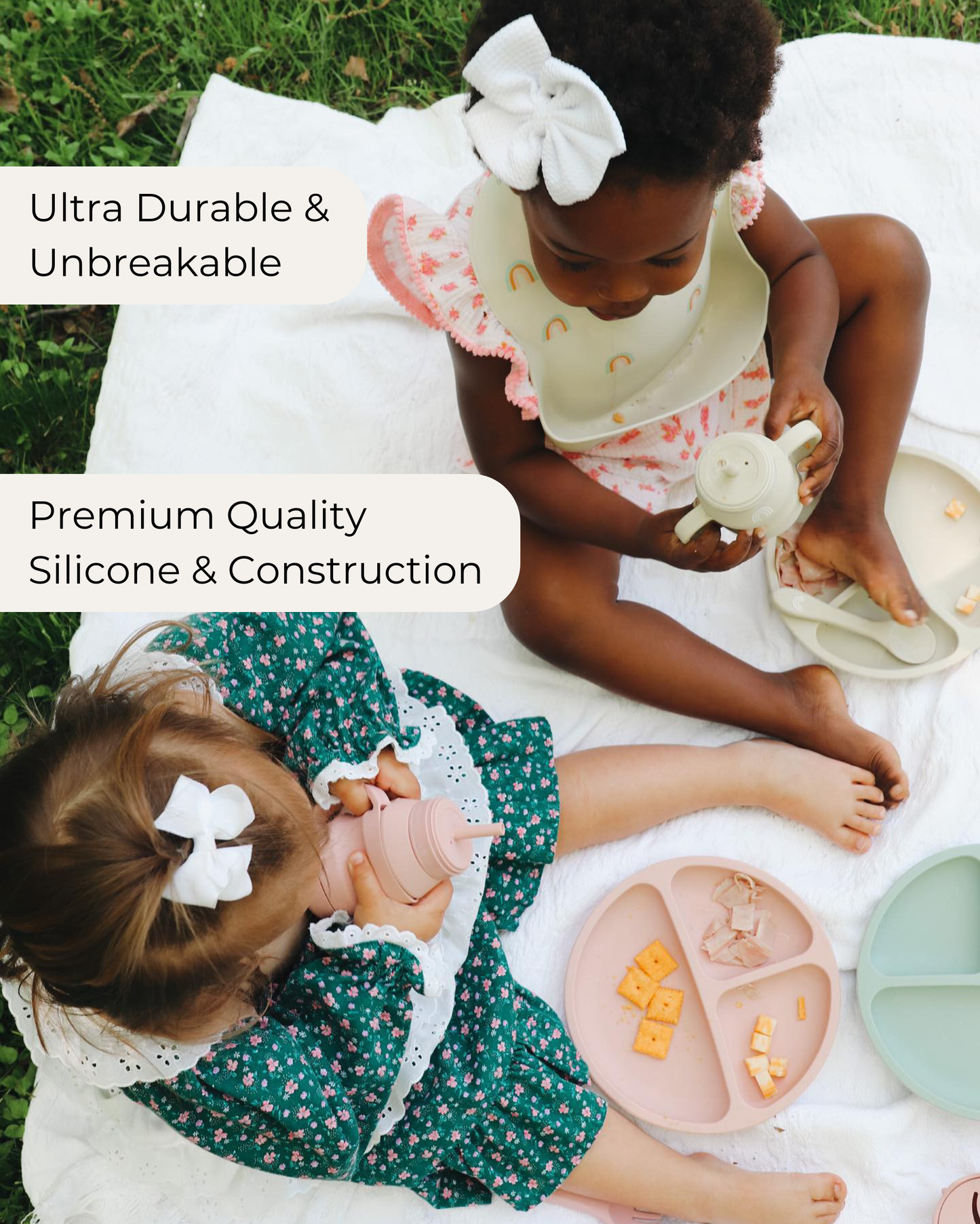 Suction Plates with Lids (Pink / Mint / Lavender)