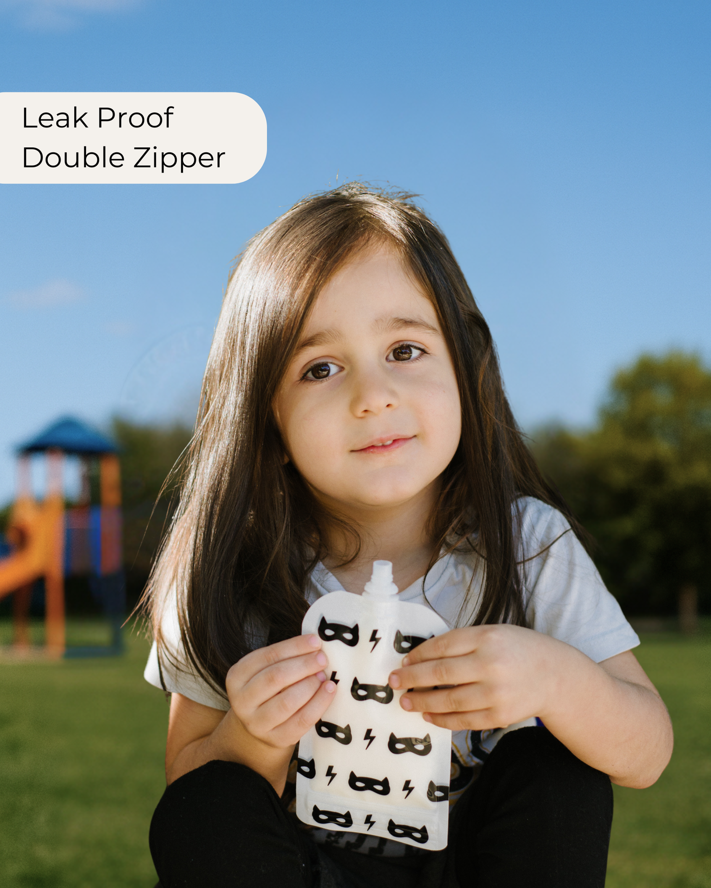 Reusable Food Pouches (Black & White) - Set of 6