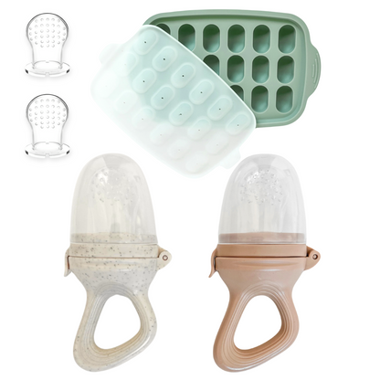 Food grade silicone baby food feeder and freezer tray