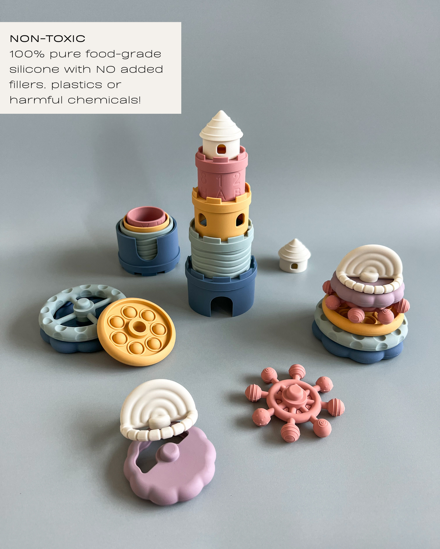 Stacking Toy Set (Castle Stacking Cups & Teethers)