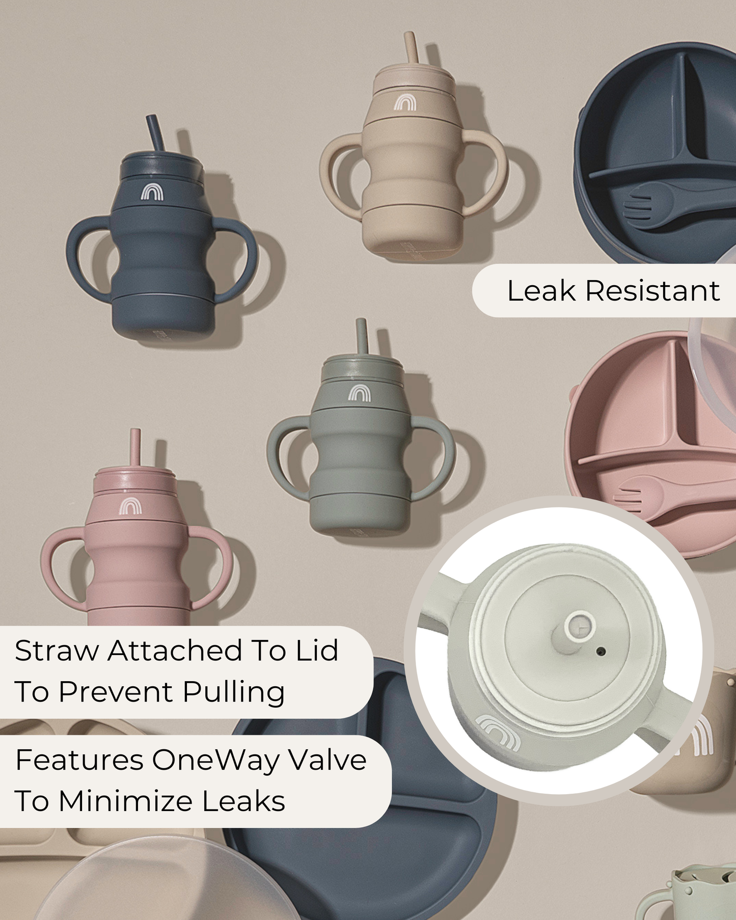 Silicone Transition Cups (Sage / Fog)