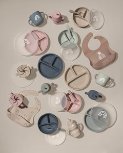 Suction Plates with Lids (Fog / Nude / Sage)