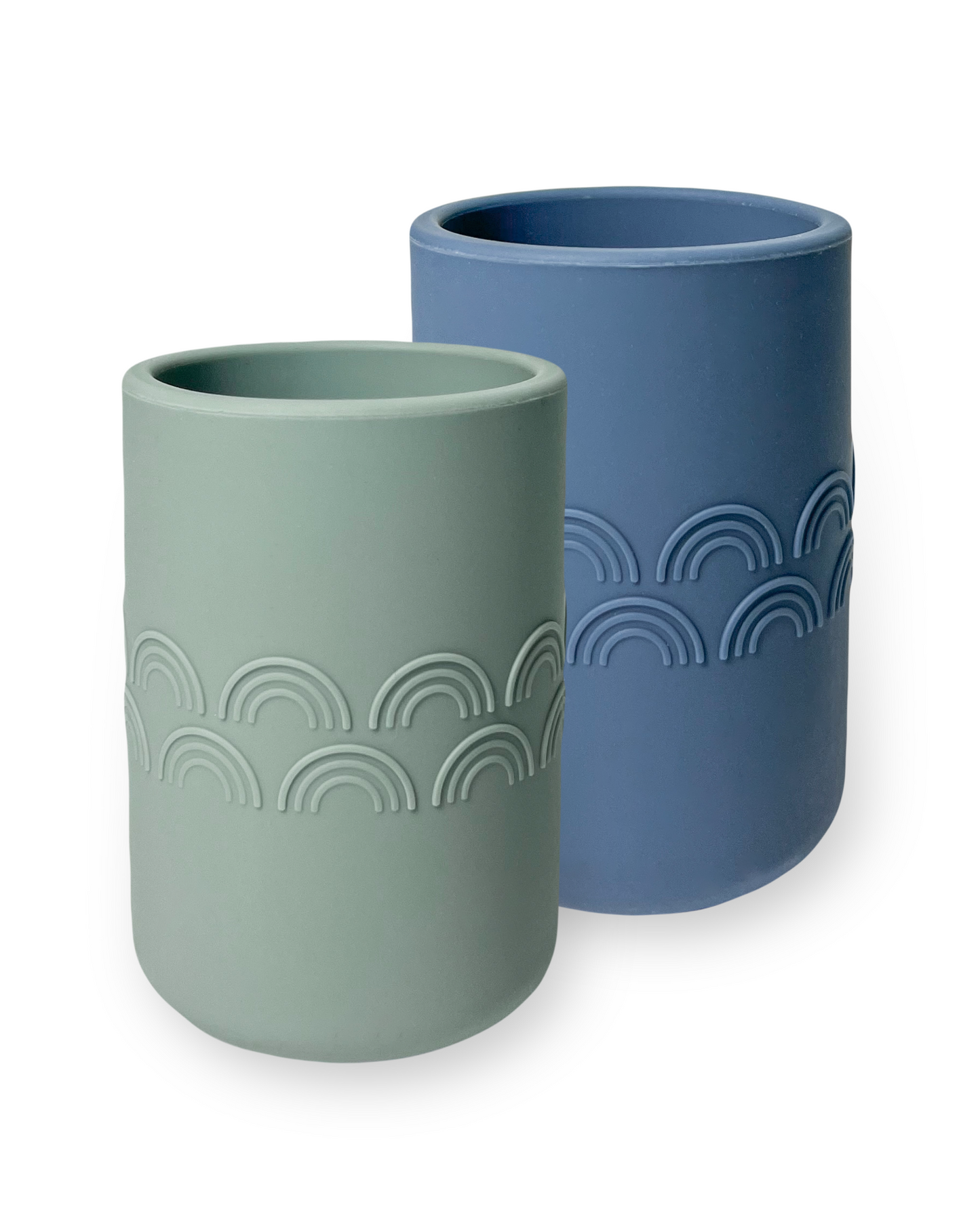 Silicone Toddler Cups (Sage / Fog)