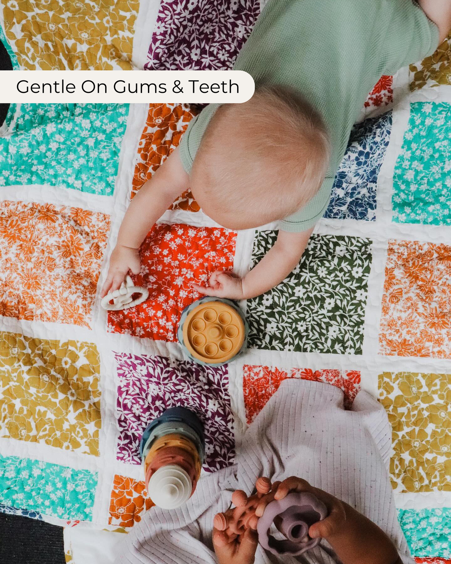 Silicone Stacking Toy Set (Castle Stacking Cups & Teethers)