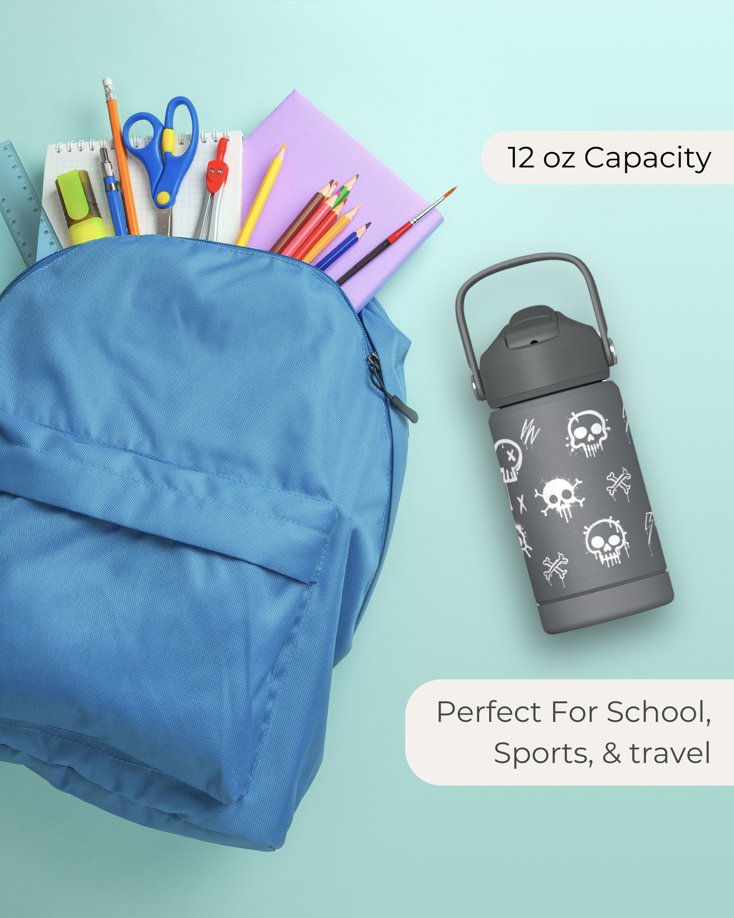 Kids Water Bottle (Skull)