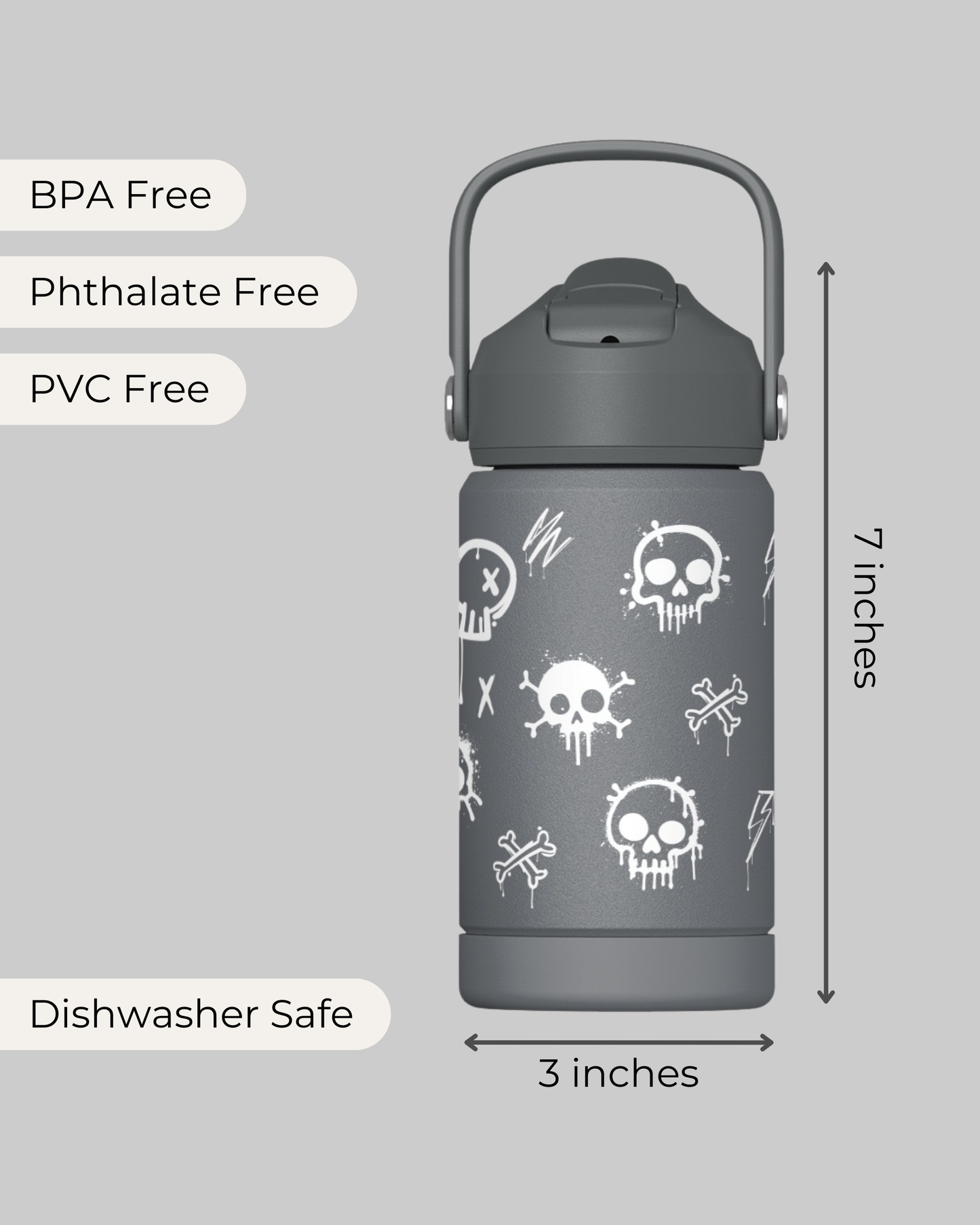 Kids Water Bottle (Skull)