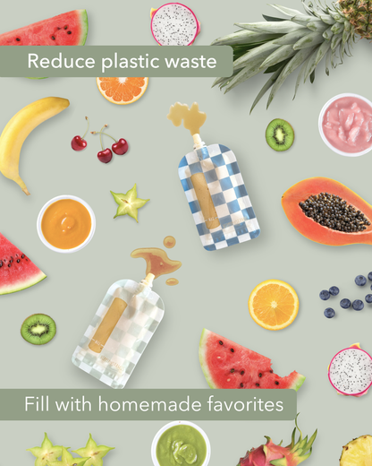 Reusable Pouches – 12 Pack | Checkered