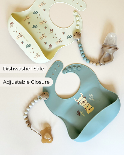 Silicone Baby Bibs (Llama)