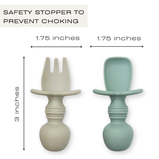 Silicone Baby Feeding Set (Sage / Sand)