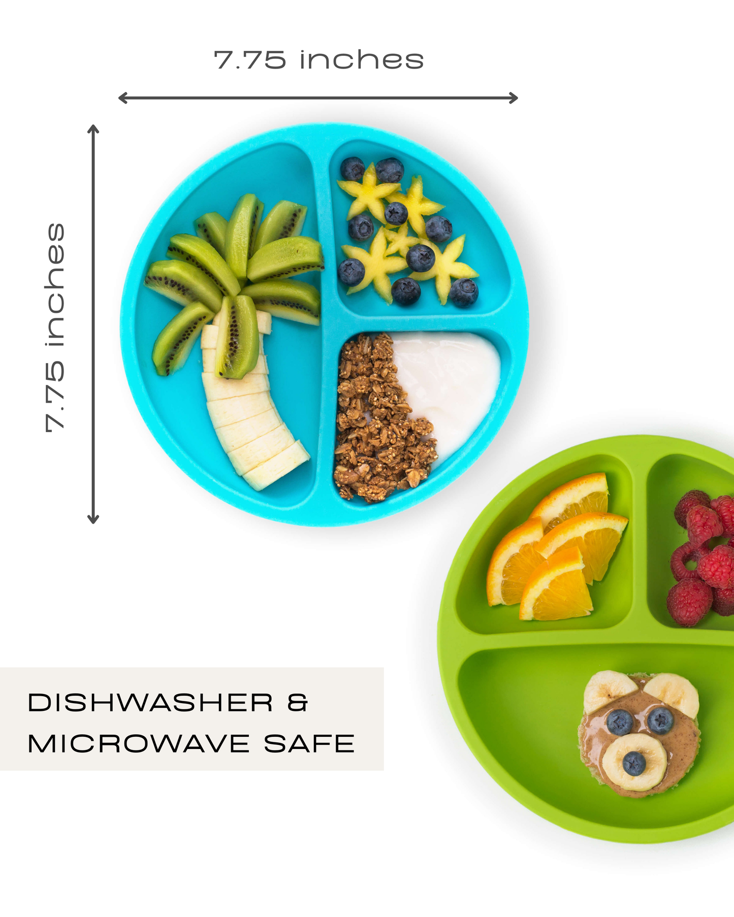 Silicone Suction Plates (Sage / Nude / Blush)