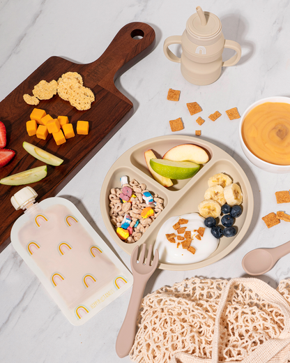 Suction Plates with Lids (Sage / Nude / Blush)