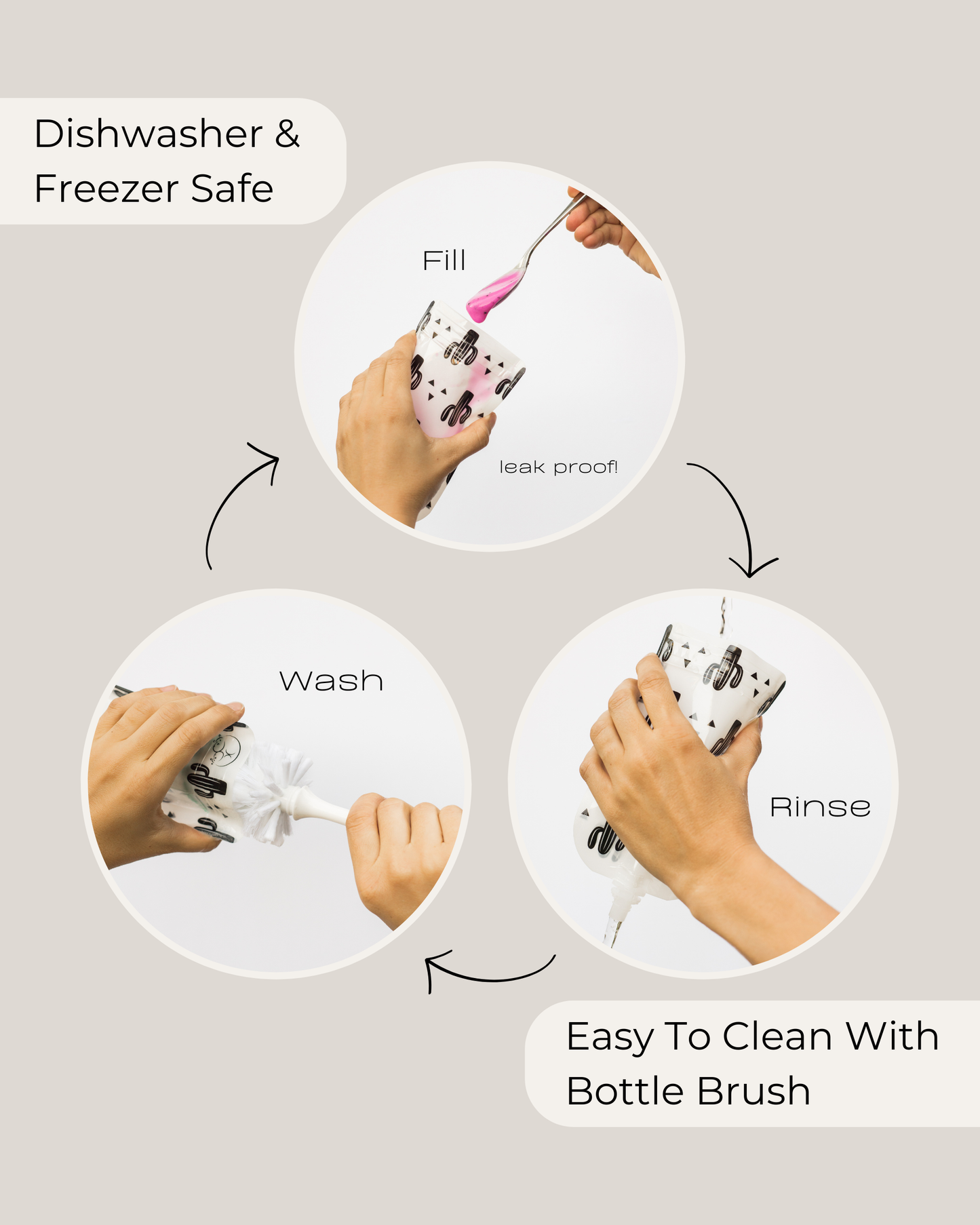 Reusable Food Pouches (Rainbow) - Set of 12