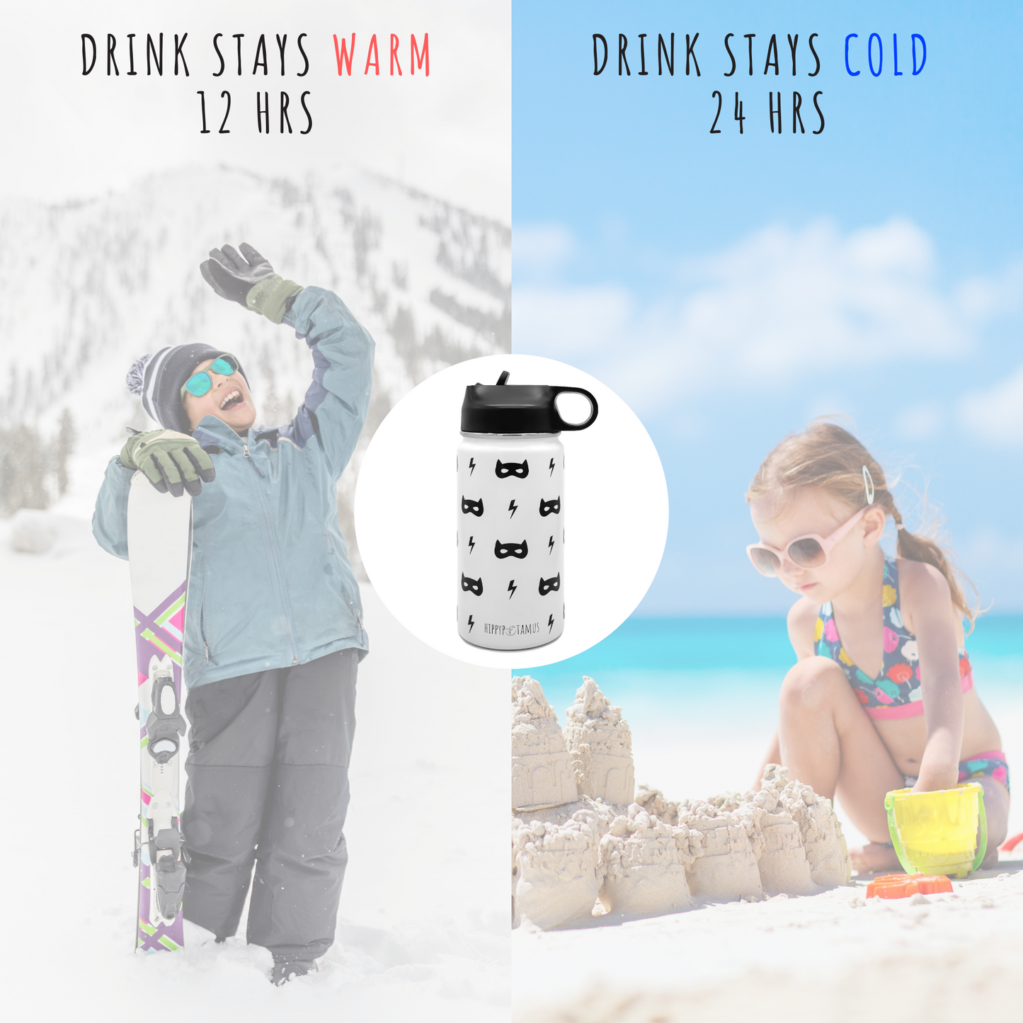 Kids Water Bottle (Superhero)