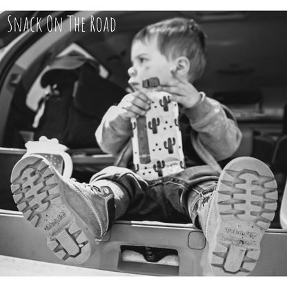 Reusable Food Pouches (Black / White) - Set of 12