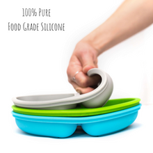 Silicone Suction Plates (Blue / Gray / Green)